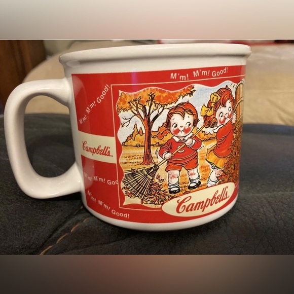 Campbell’s soup vtg 2000 mug fall/ winter Boy & Girl - Picture 1 of 6